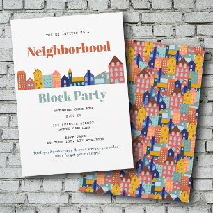 Neighborhood Block Party Meet Your Neighbors Invitation