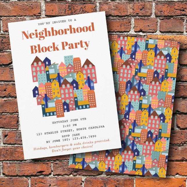 Neighborhood Block Party Meet Your Neighbors Invitation (Neighborhood Block Party Meet Your Neighbors Invitation)