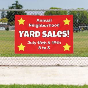 Neighborhood Garage Sales Custom Banner