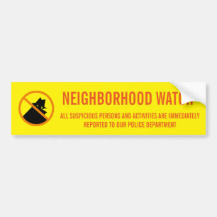 NEIGHBORHOOD WATCH BUMPER STICKER