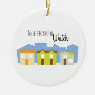 Neighborhood Watch Ceramic Tree Decoration