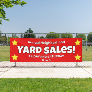 Neighborhood Yard Sales Custom Banner