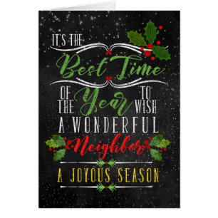 Neighbour Best Time of Year Christmas Chalkboard