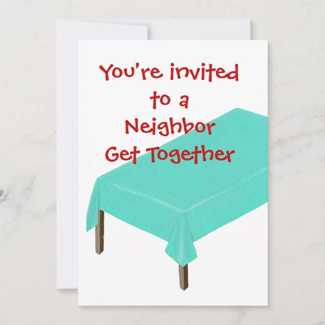 Neighbour Get Together Invitations, customise Invitation (Front)