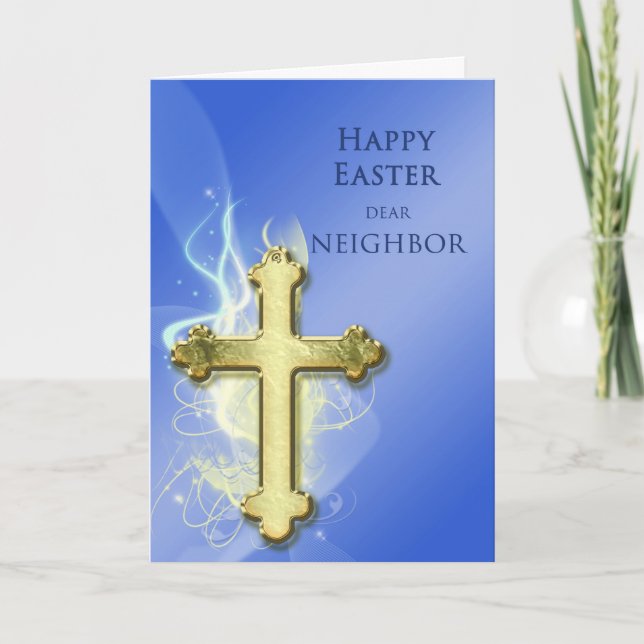 Neighbour, Golden Cross Easter Card (Front)