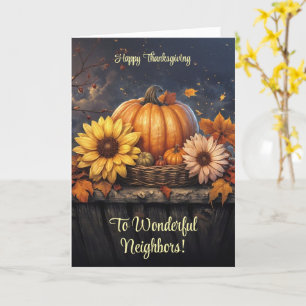 Neighbour Neighbour or Neighbours Happy Thanksgivi Card