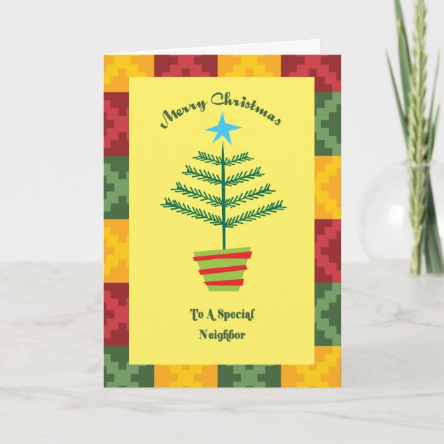 Neighbour Primsy Christmas Holiday Card (Front)