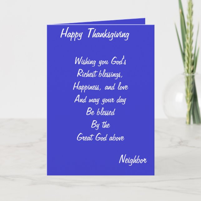 Neighbour thanksgiving cards (Front)