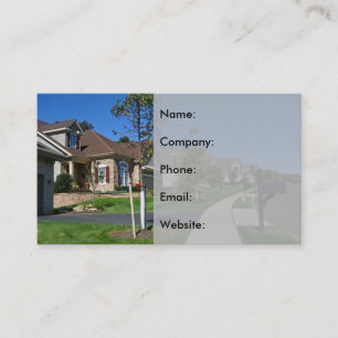 Neighbourhood and Red Welcome Mat Real Estate Business Card