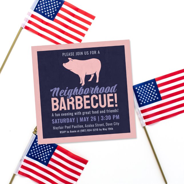Neighbourhood Barbecue Party Invitation (Creator Uploaded)