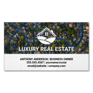 Neighbourhood   Bird Eye View Magnetic Business Card