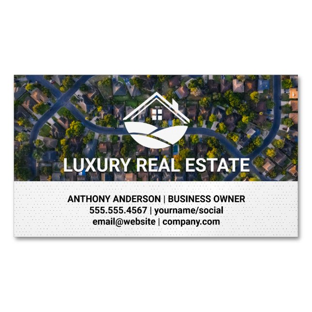 Neighbourhood | Bird Eye View Magnetic Business Card (Front)