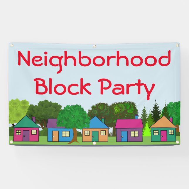 Neighbourhood Block Party Banner (Horizontal)