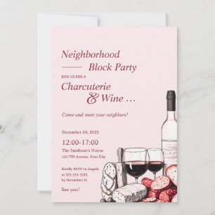 Neighbourhood Block Party Charcuterie & Wine  Invitation