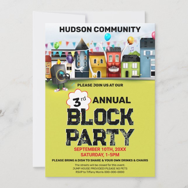 Neighbourhood Block Party Invitation (Front)