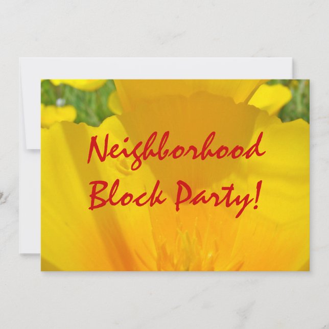 Neighbourhood Block Party! Invitations Annoucement (Front)