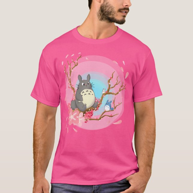Neighbourhood Cherries Gradient Blue Background T-Shirt (Front)