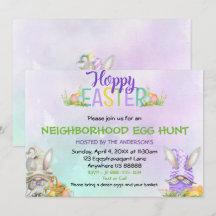 Neighbourhood Easter Egg Hunt Invitation