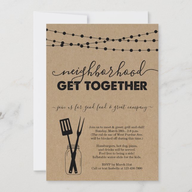 Neighbourhood Get Together Invitation (Front)