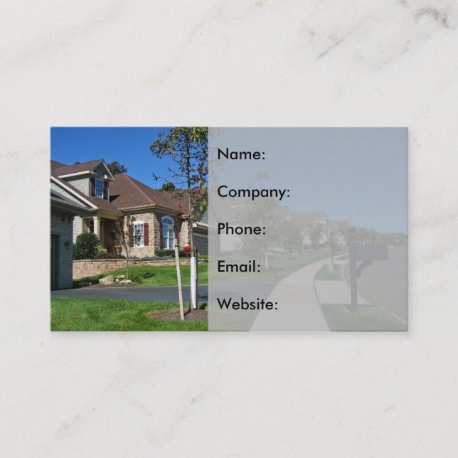 Neighbourhood & Grey Welcome Mat Real Estate Agent Business Card (Front)