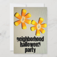 Neighbourhood Halloween Party Invitations Harvest