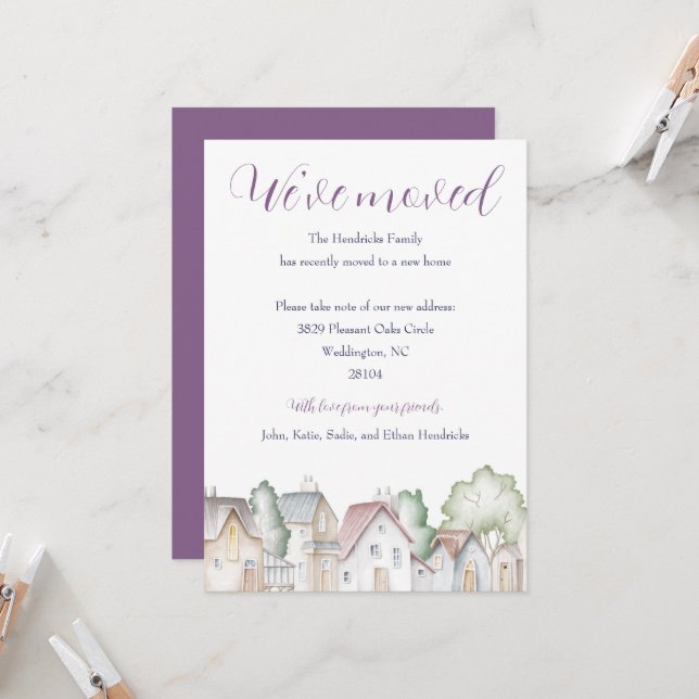 Neighbourhood houses Moving Announcement (Front/Back In Situ)