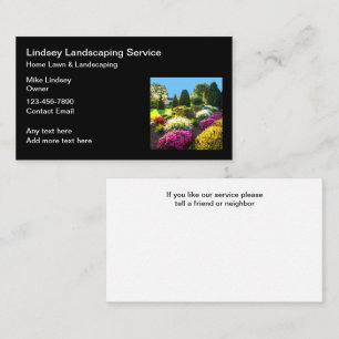 Neighbourhood Lawn And Landscaping Business Cards 