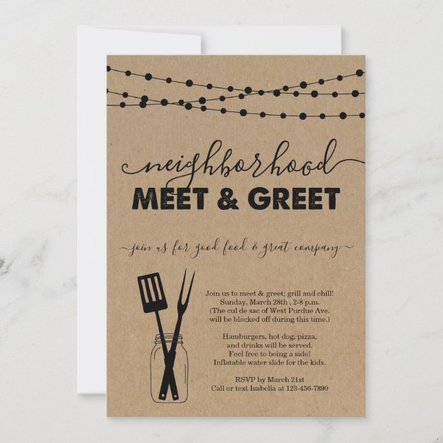 Neighbourhood Meet & Greet Invitation (Front)