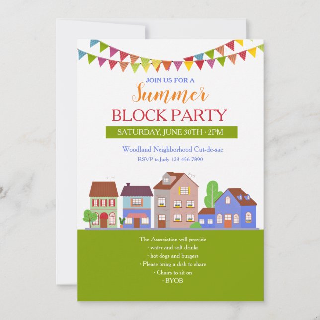 Neighbourhood Party Invitation (Front)