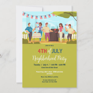 Neighbourhood Patriotic Party Invitation