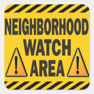Neighbourhood Watch Area Square Sticker