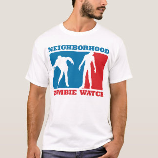 Neighbourhood Zombie Watch - Red and Blue T-Shirt