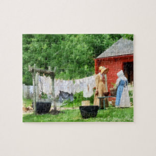Neighbours Gossiping on Washday Jigsaw Puzzle