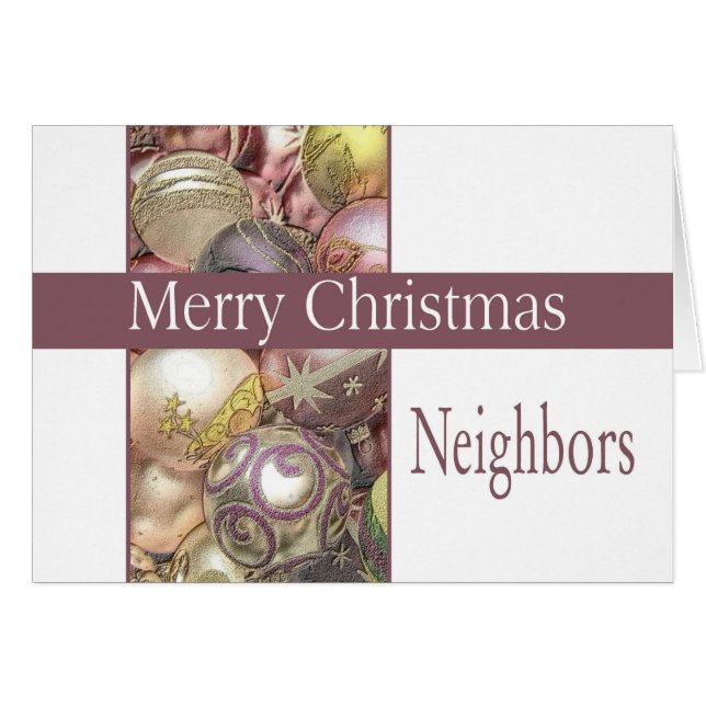 neighbours Merry Christmas card (Front Horizontal)