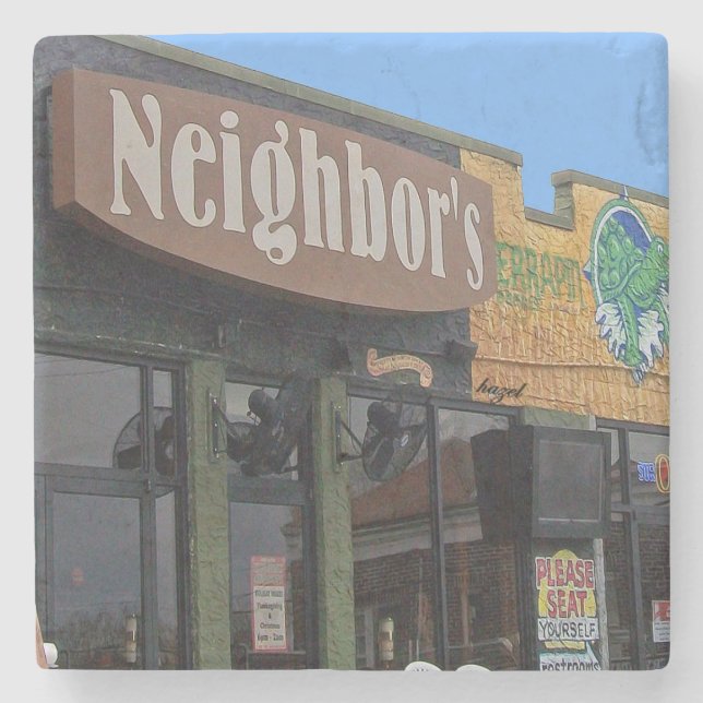 Neighbour's Pub, Virginia Highland, Atlanta Coaste Stone Coaster (Front)