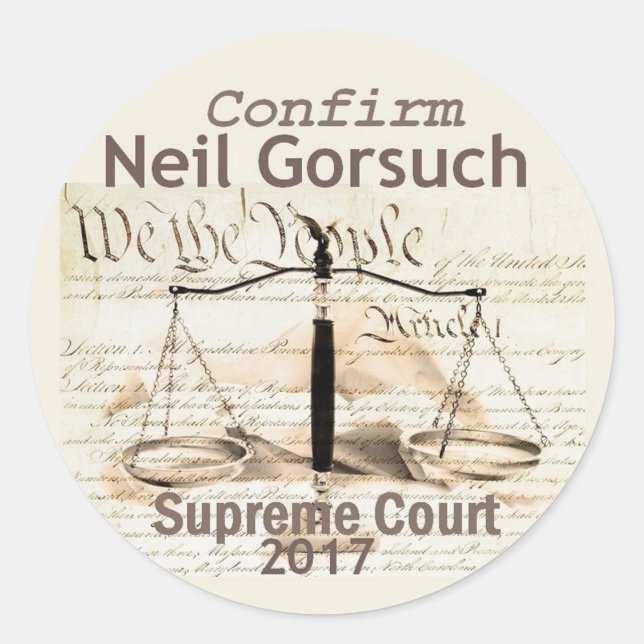 Neil GORSUCH Supreme Court Sticker (Front)