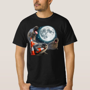 Neil The Seal Moon , 90s Vintage Style Seal Graphi T-Shirt