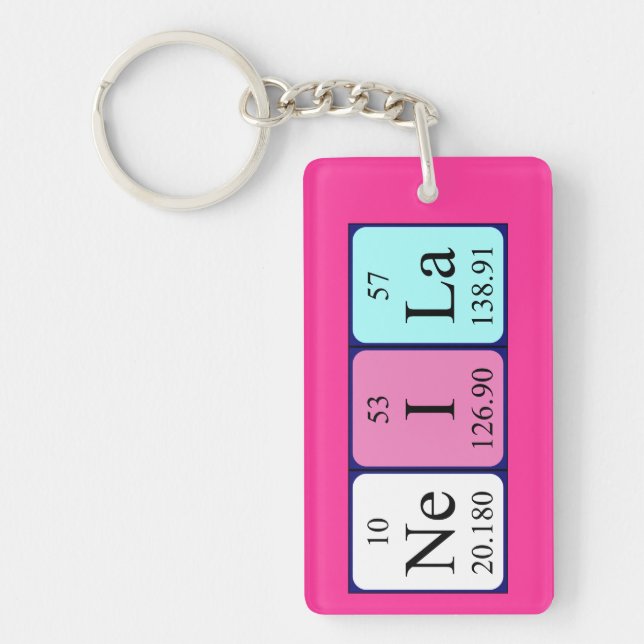 Neila periodic table name keyring (Front)