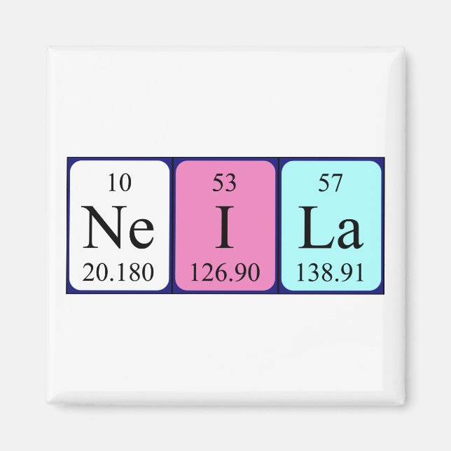 Neila periodic table name magnet (Front)