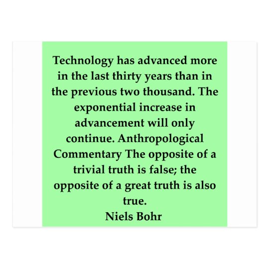 neils bohr quotation postcard