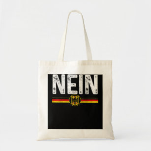 Nein Funny German No Germany Flag Souvenir Oktober Tote Bag
