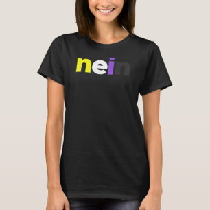 nein Non binary Pride Nonbinary LGBTQ Enby Flag T-Shirt