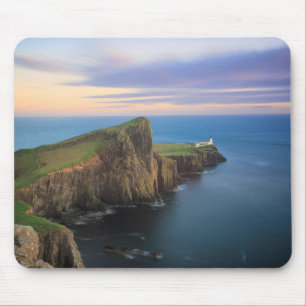 Neist point lighthouse on Skye at sunset Mouse Mat