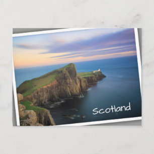 Neist point lighthouse on Skye at sunset Postcard