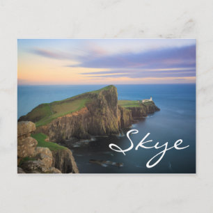 Neist point lighthouse on Skye at sunset Postcard