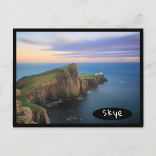 Neist point lighthouse on Skye at sunset Postcard