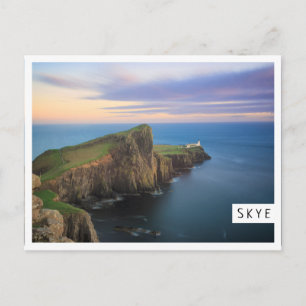 Neist point lighthouse on Skye at sunset Postcard