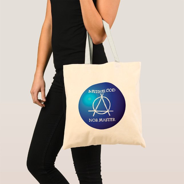 Neither God Nor Master Anarchy Symbol  Tote Bag (Creator Uploaded)