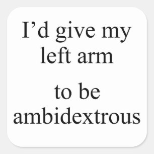 Neither left nor right square sticker