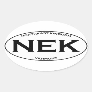 NEK - Northeast Kingdom Vermont Oval Sticker